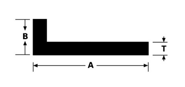 Standard Aluminium Extrusion Range unequal bar 2